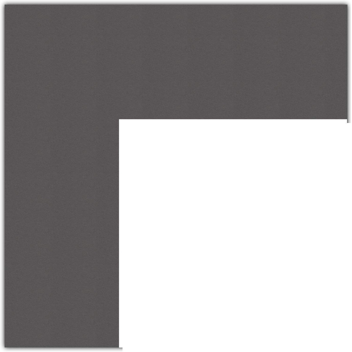 Cfp Mat Frame 19X34 Cinder / Charcoal Custom Mat For Picture Frame With 15X30 Openin ...
