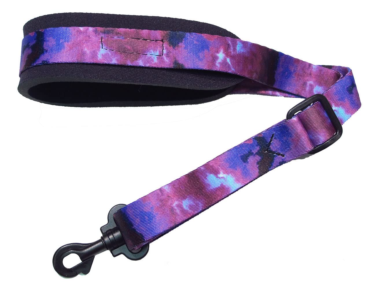 Legacystraps Purple Tiedye Neoprene padded Saxophone strap with locking swivel snaphook for Alto Tenor or Soprano Sax Model SSXW