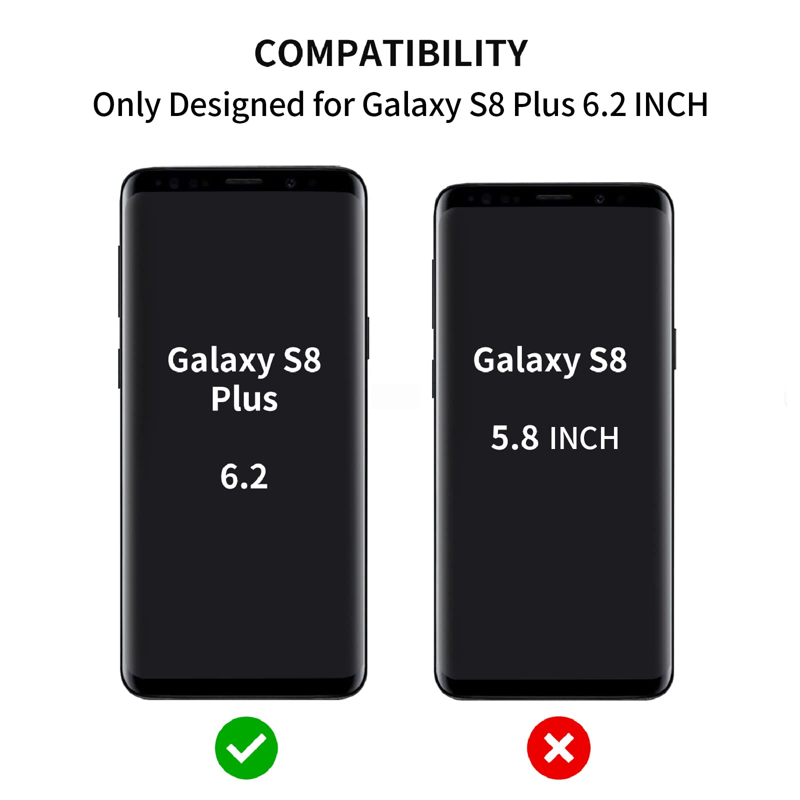 Zgxhga For Samsung Galaxy S8 Plus Screen Replacement,Replacement Screen For Galaxy S8 Plus Series 6.2 Inch,Tempered Glass Replac