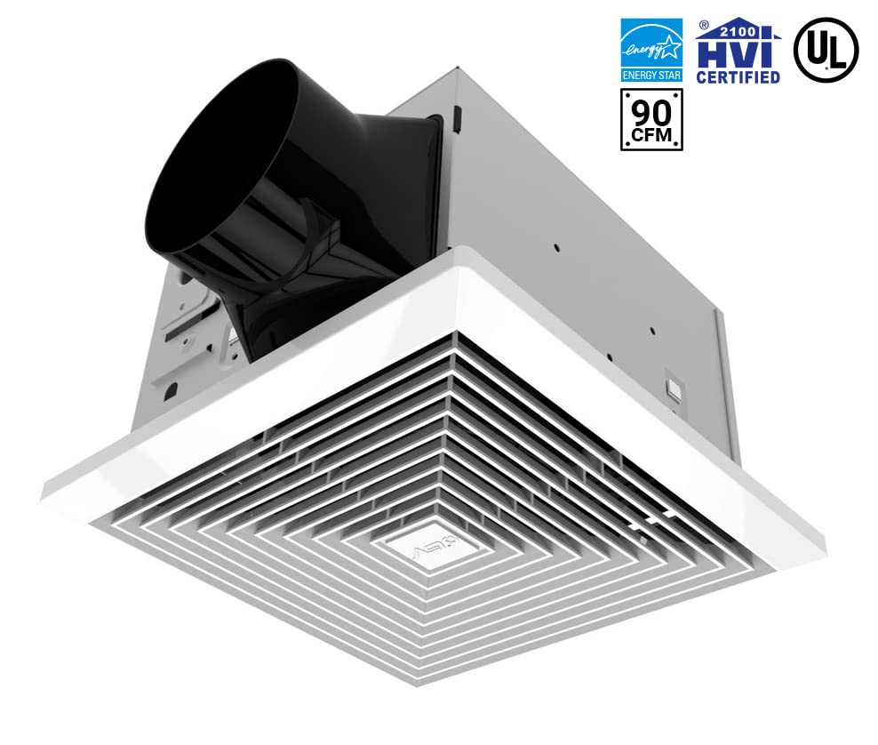 Bv Bathroom Exhaust Fan 90Cfm   Bathroom Fan 0.9 Sones, 4'' Duct Collar,Rooms Up To 80 90 Sq. Ft. |Energy Saving Ventilation Fan