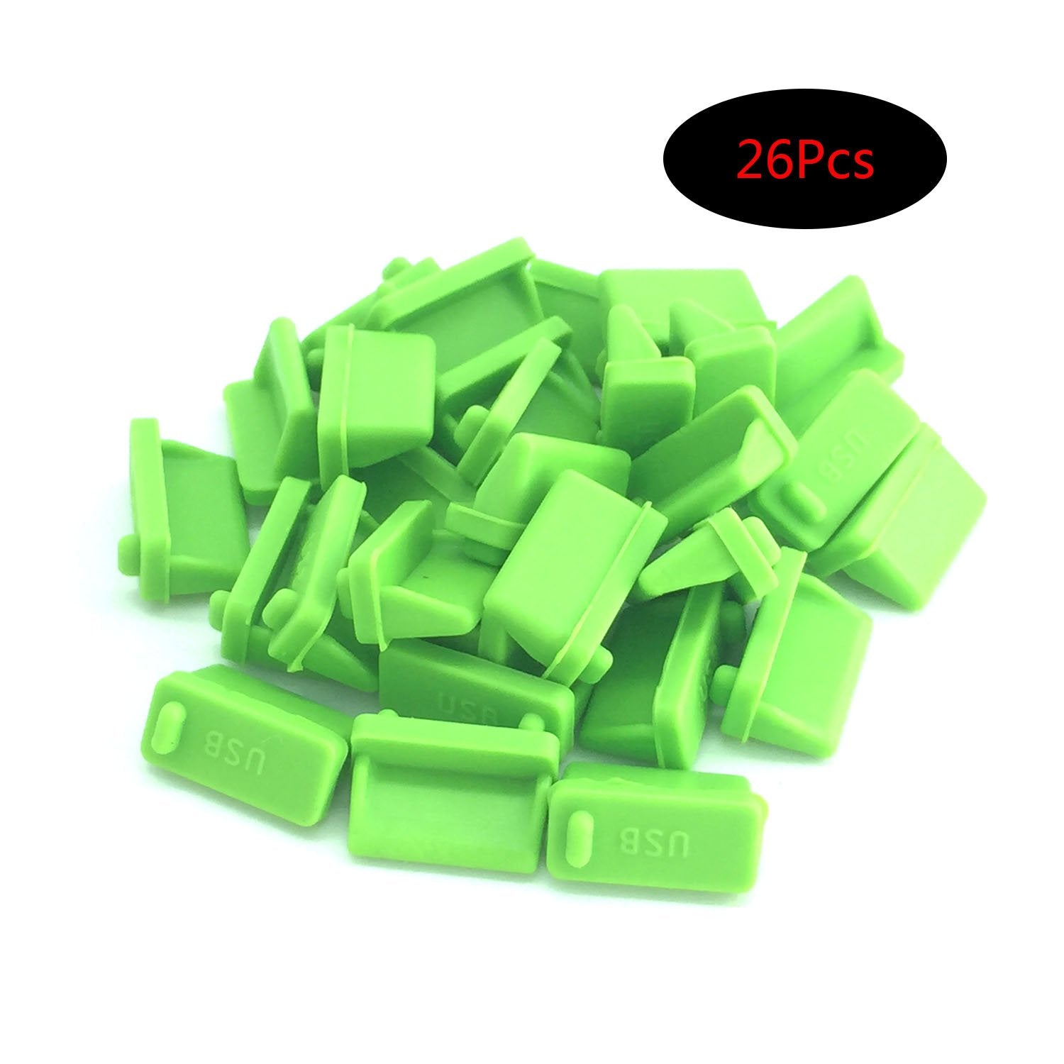 Speedda Rubber Usb A Type Female Anti Dust Cover Protector Plugs Stopper Cover 26 Pcs Green