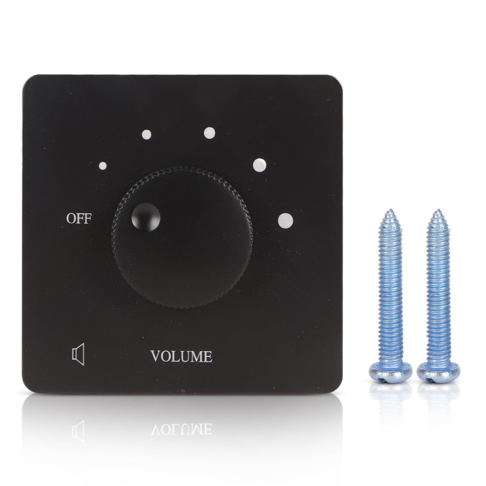 Beufee Home Wall Mount Volume Control, Professional 5 Gears Tuning Knob 50w Wall Speaker Volume Control Channel Speakers Control