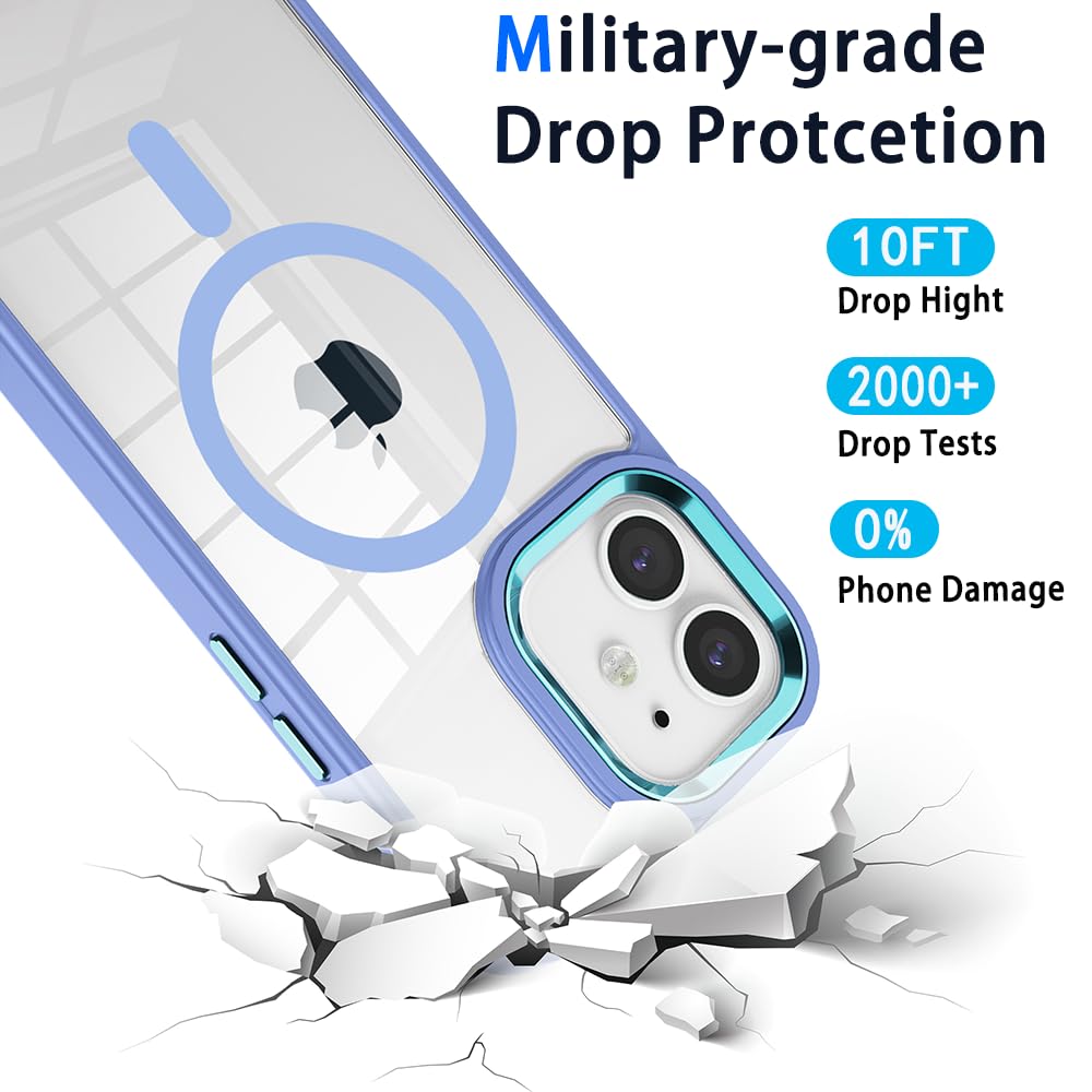 Pinlisheng Magnetic For Iphone 11 Case,Compatible With Magsafe, Military Grade Drop Tested, Shockproof Clear Hard Back Slim Case