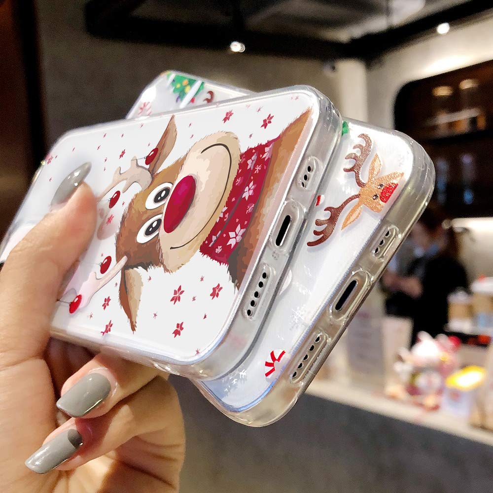 Lchulle For Iphone Xr Christmas Case Xmas Santa Holiday Transparent Clear Design Women Men Kids Soft Tpu Silicone Shockproof Pro