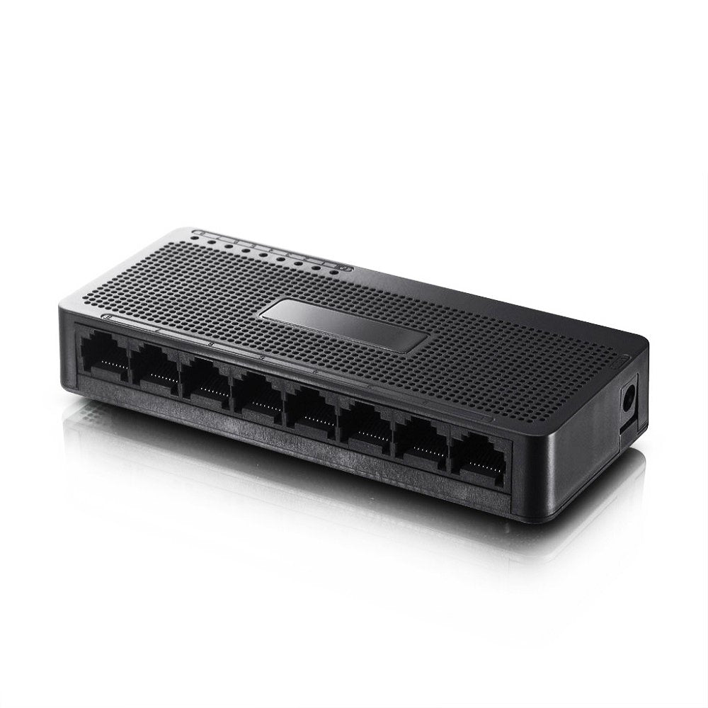 Netis St3108S 8 Port 10/100Mbps Fast Ethernet Switch | Desktop Ethernet Splitter, Ethernet Hub, Plug And Play, Traffic Optimizat