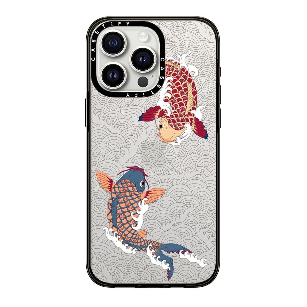 Casetify Compact Case For Iphone 15 Pro Max [2X Military Grade Drop Tested / 4Ft Drop Protection]   Koi Fish Japanese Tattoo Sty