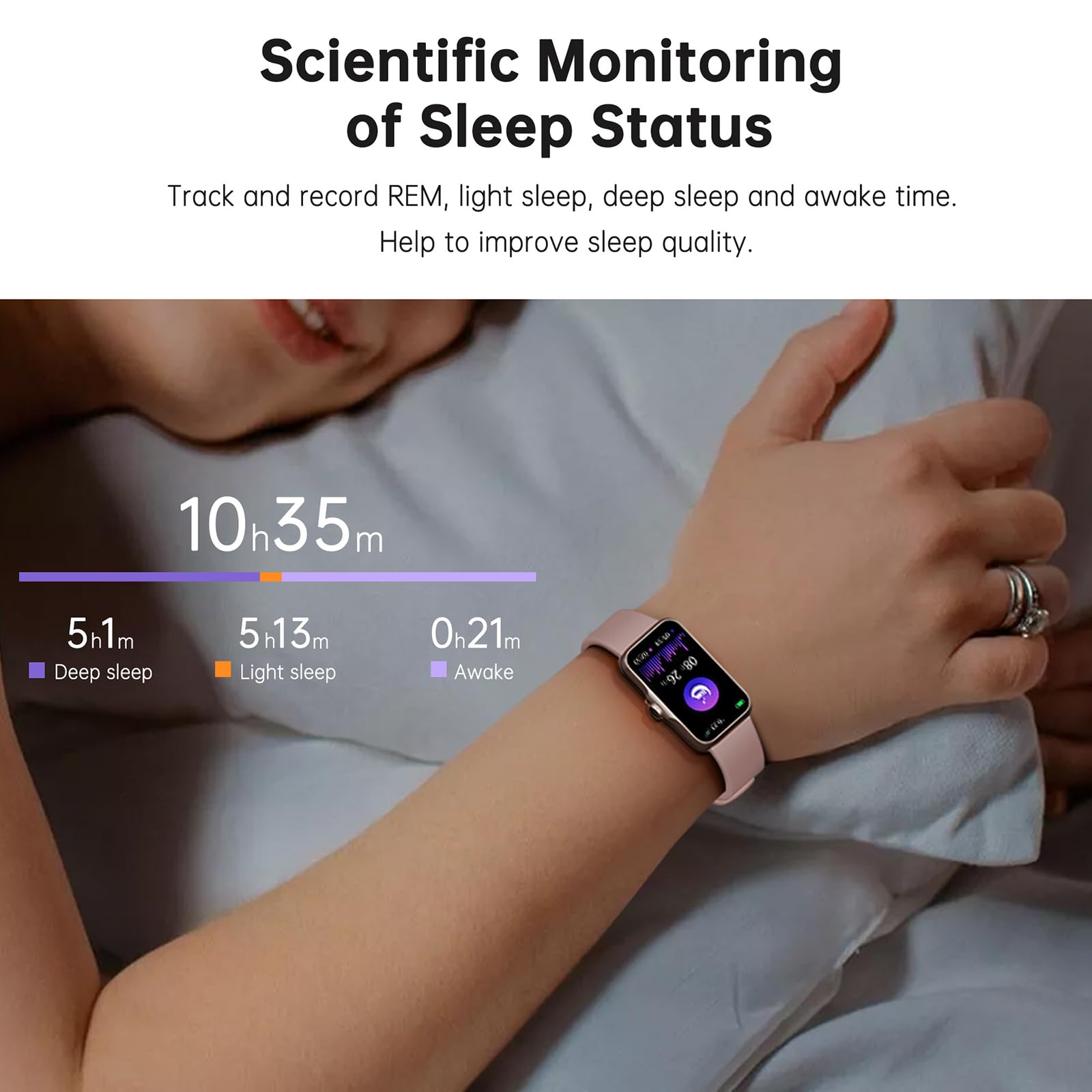 Sunorshop Health Fitness Tracker, Smart Watch With 24/7 Heart Rate And Blood Oxygen Monitor, Sleep Tracker With Ip68 Waterproof,