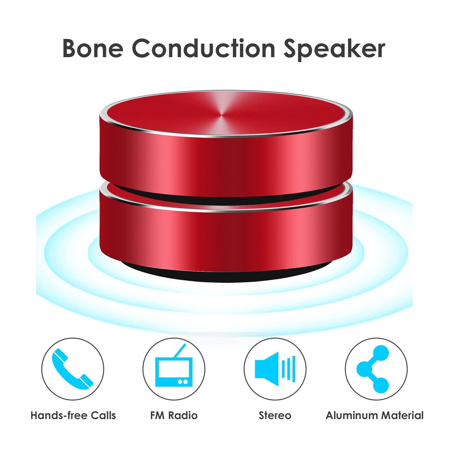 Vapeonly Bone Conduction Speaker Bluetooth Turn Anythin Into Speaker Small Humbird Speaker Stereo Sound Bone Conducting True Wir