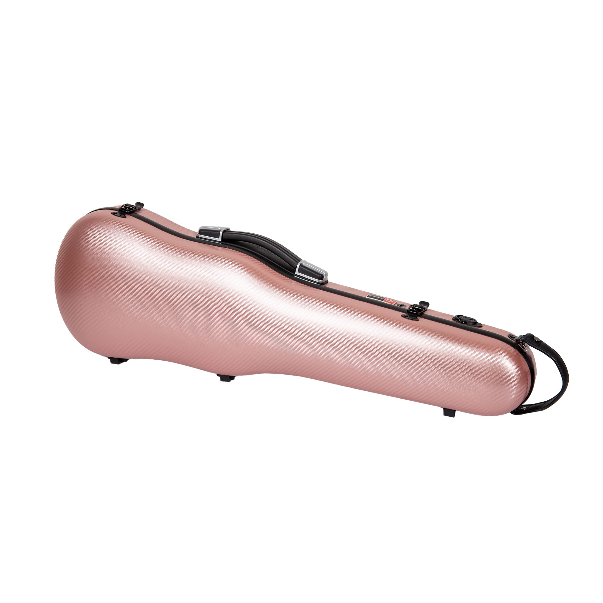 Crossrock Strong And Lightweight Carbon Composite, 4.3Lb Only, Support 330Lb Pressure In Rose Gold Shaped 4/4 Violin Case (Crf40