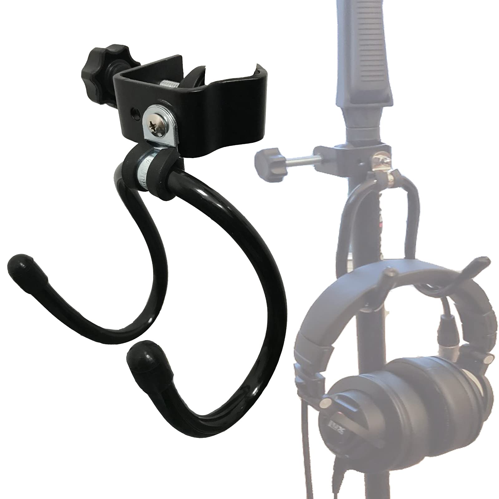 Headphone Hanger Stand Mount, Clamp On Universal Accessory Holder, For Studio Microphone/Musical Stand For Headset, Cords, Tambo