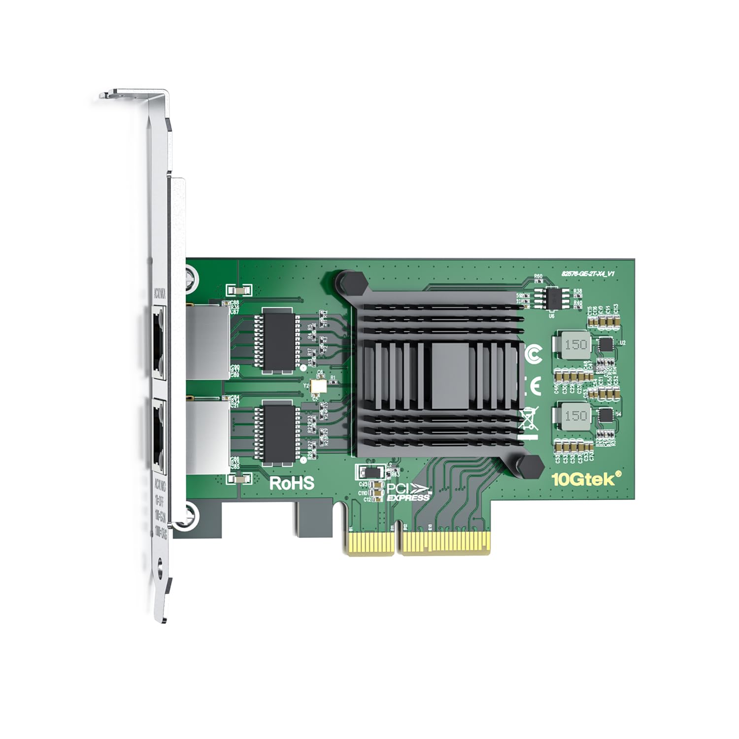 Dual Port Pcie X4 Gigabit Ethernet Converged Network Adapter (Nic) With Intel 82576 Chipset, Compare To Intel E1G42Et, Dual Copp