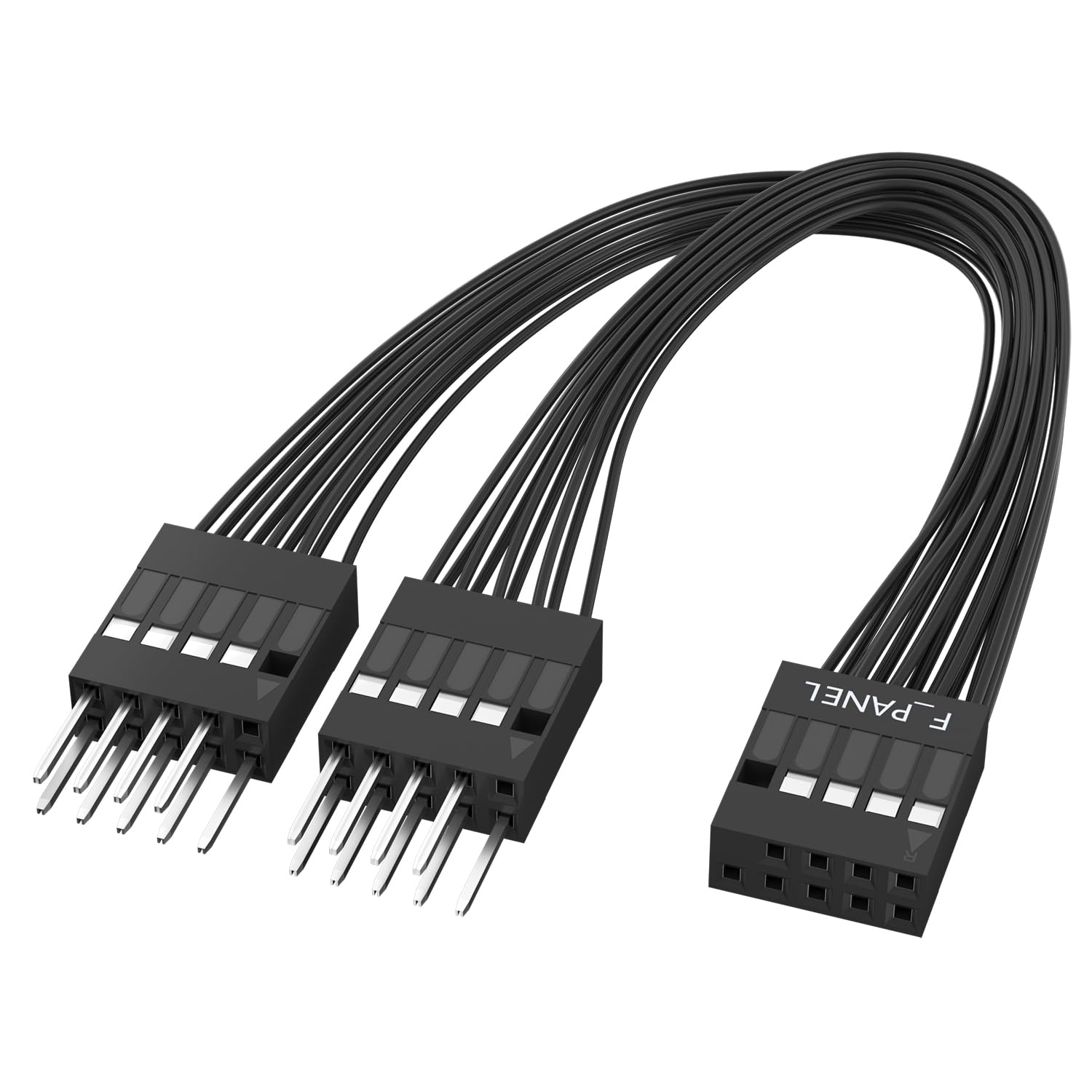 PC Power Switch Splitter, 9 Pin Motherboard Jumper Splitter 1 Female to 2 Male for Power SW, Reset SW, LED  PC Motherboard Adap