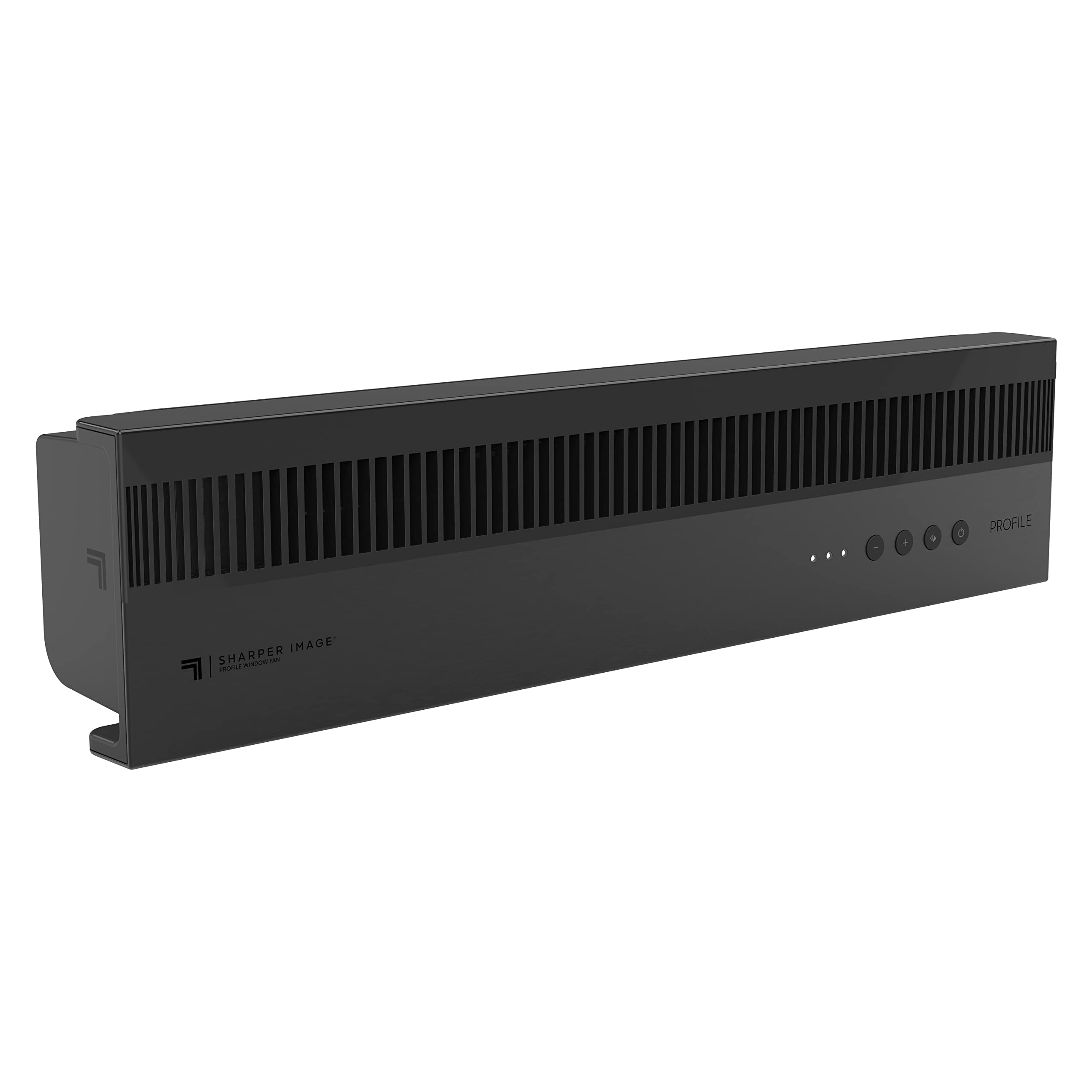 Sharper Image PROFILE Window Fan with 3 Speeds, Reversible Exhaust Mode, Weather Resistant, Black