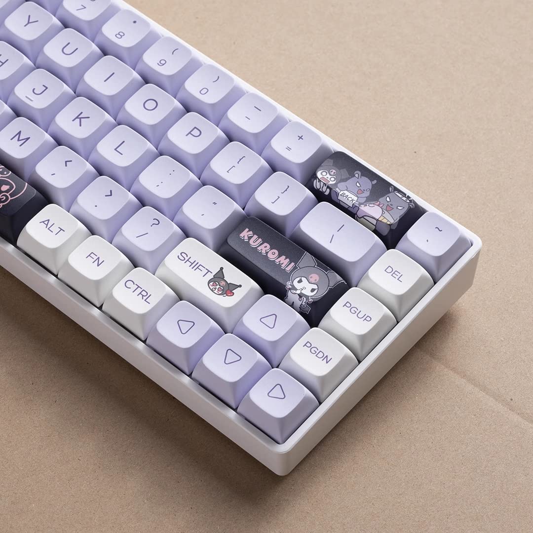 Ilycheegami Pbt Dye Sub Keycap Cute Cartoon Xda Keycaps Purple Keycaps Set Girl Custom Keyboard For Gateron Kailh Cherry Mx Swit