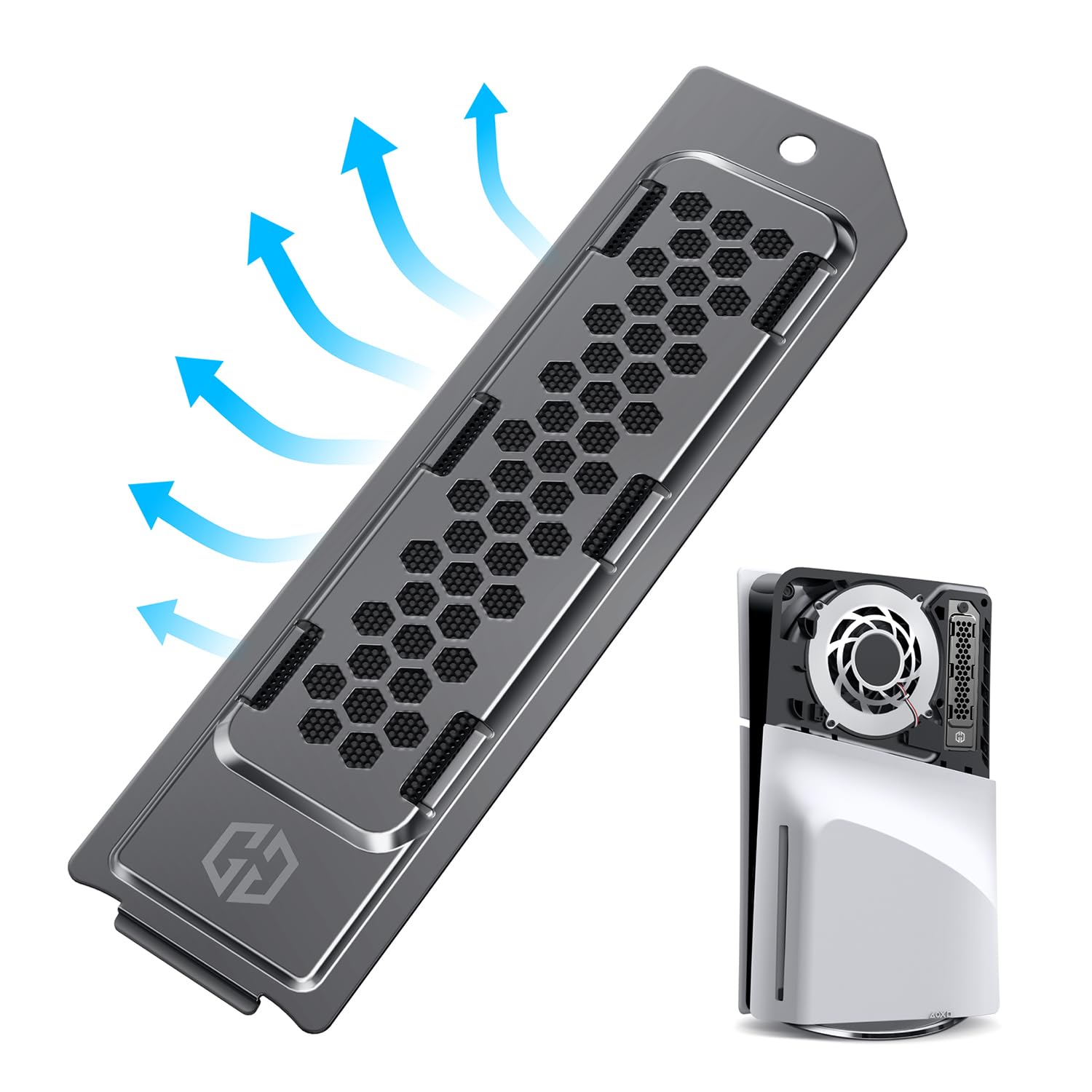 Graugear Metal Heat Dissipation Cover For Ps5 M.2 Ssd Expansion Slot | Fit For Playstation 5 Nvme Ssd W/Heatsink | New Breathabl