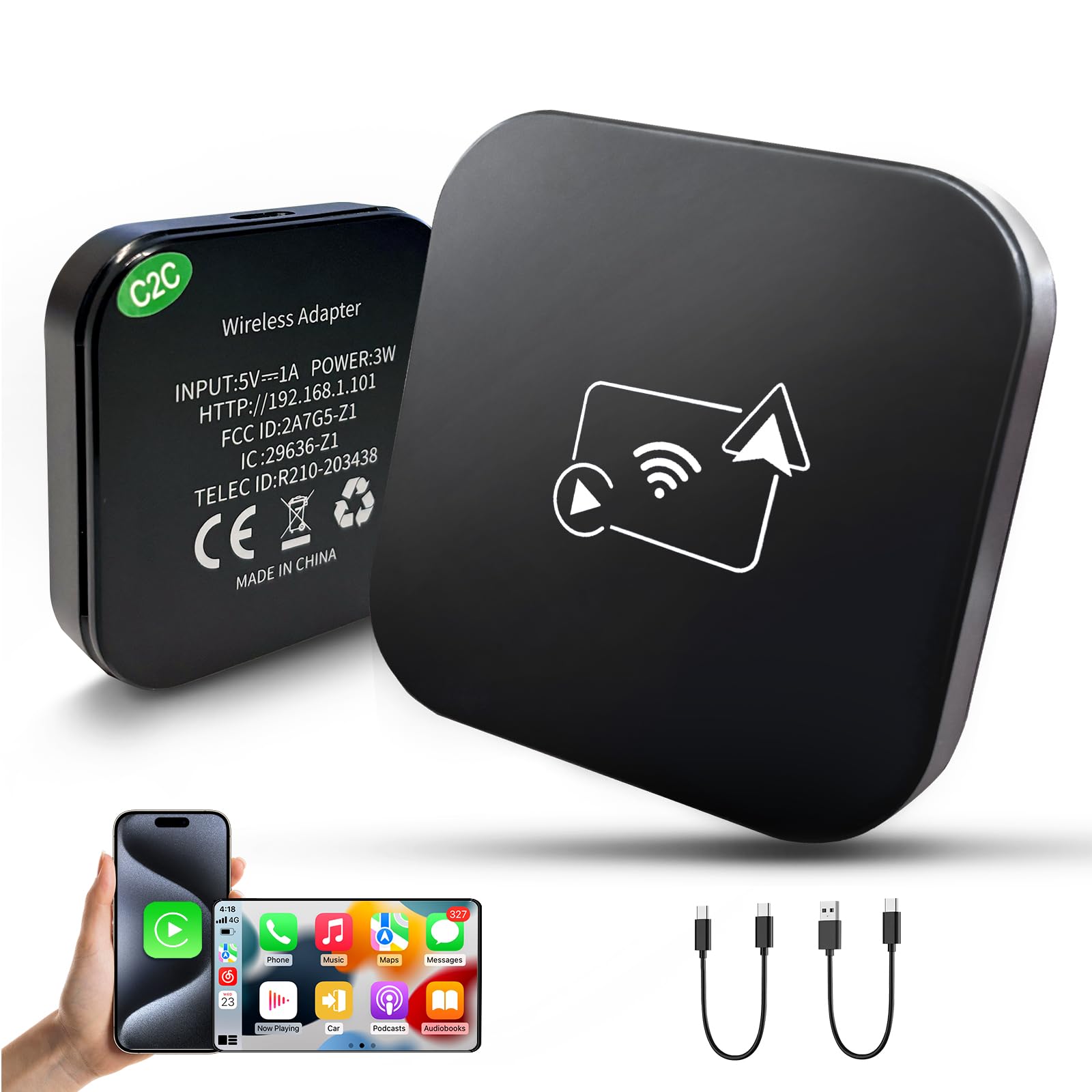 Lasertail Wireless Carplay Adapter Ai Box For Oem Wired Carplay/Android Auto To Wireless Connection Plug And Play Dongle Magic B