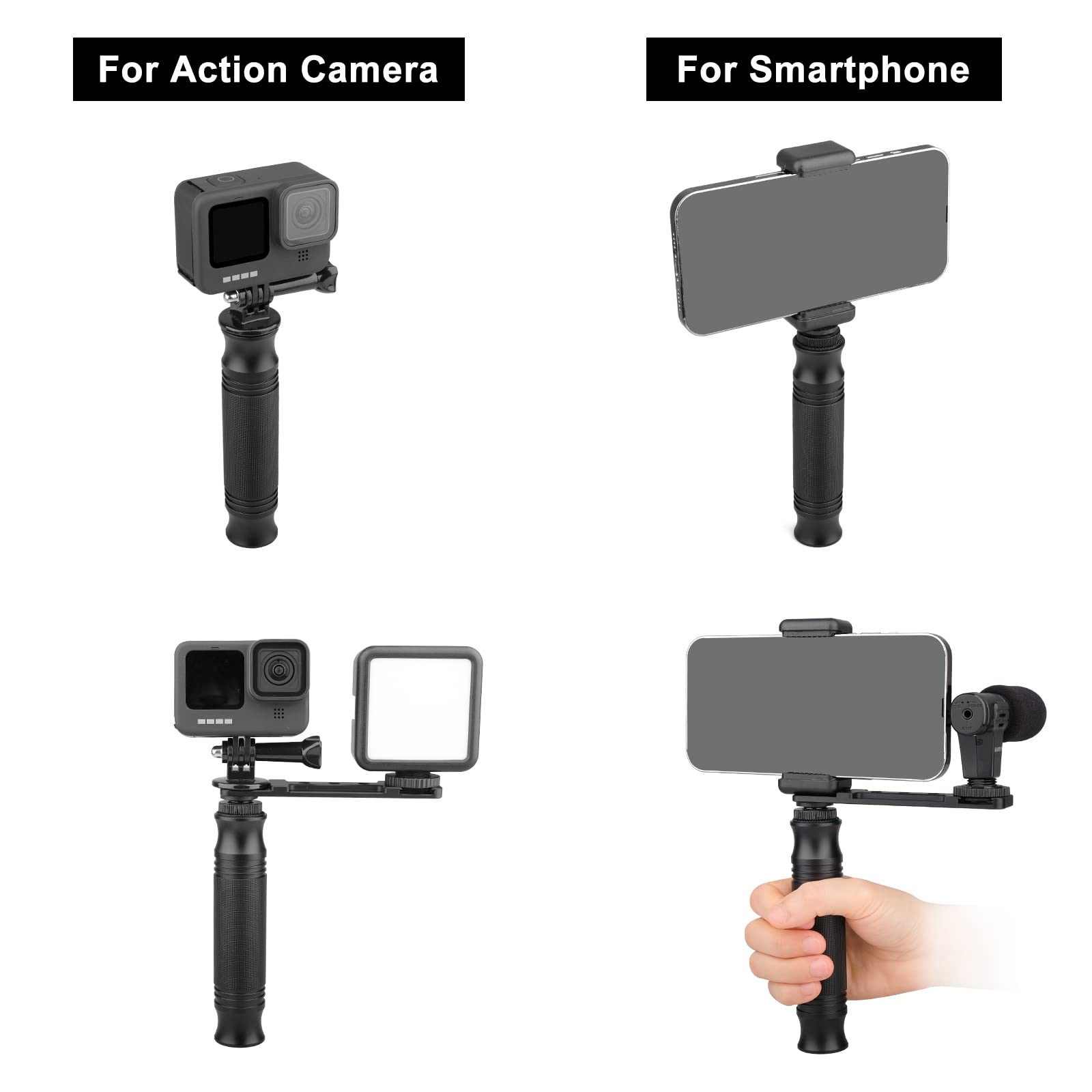 Chromlives Camera Handle Grip Support Mount Universal Handlegrip Camera Stabilizer With 1/4 Inches Male Screw For Digital Video