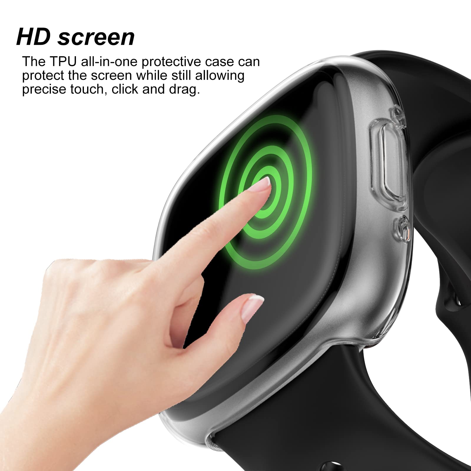 Rc Z Fitbit Sense 2/Versa 4 Case With Screen Protector, 4 Pack