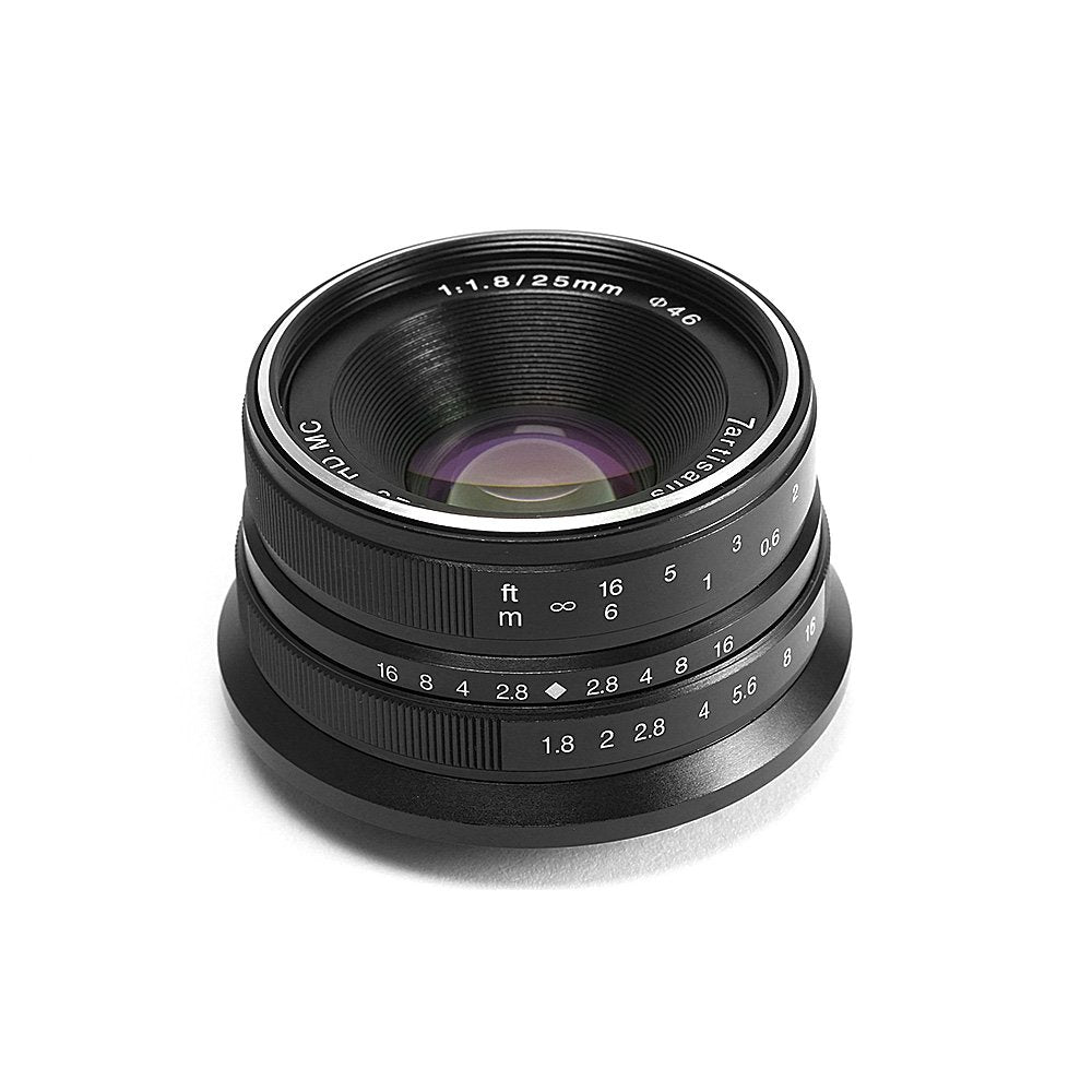 7Artisans 25Mm F1.8 Aps-C Large Aperture Manual Focus Fixed Lens For Olympus And Panasonic Micro Four Thirds Mft M4/3 Cameras -