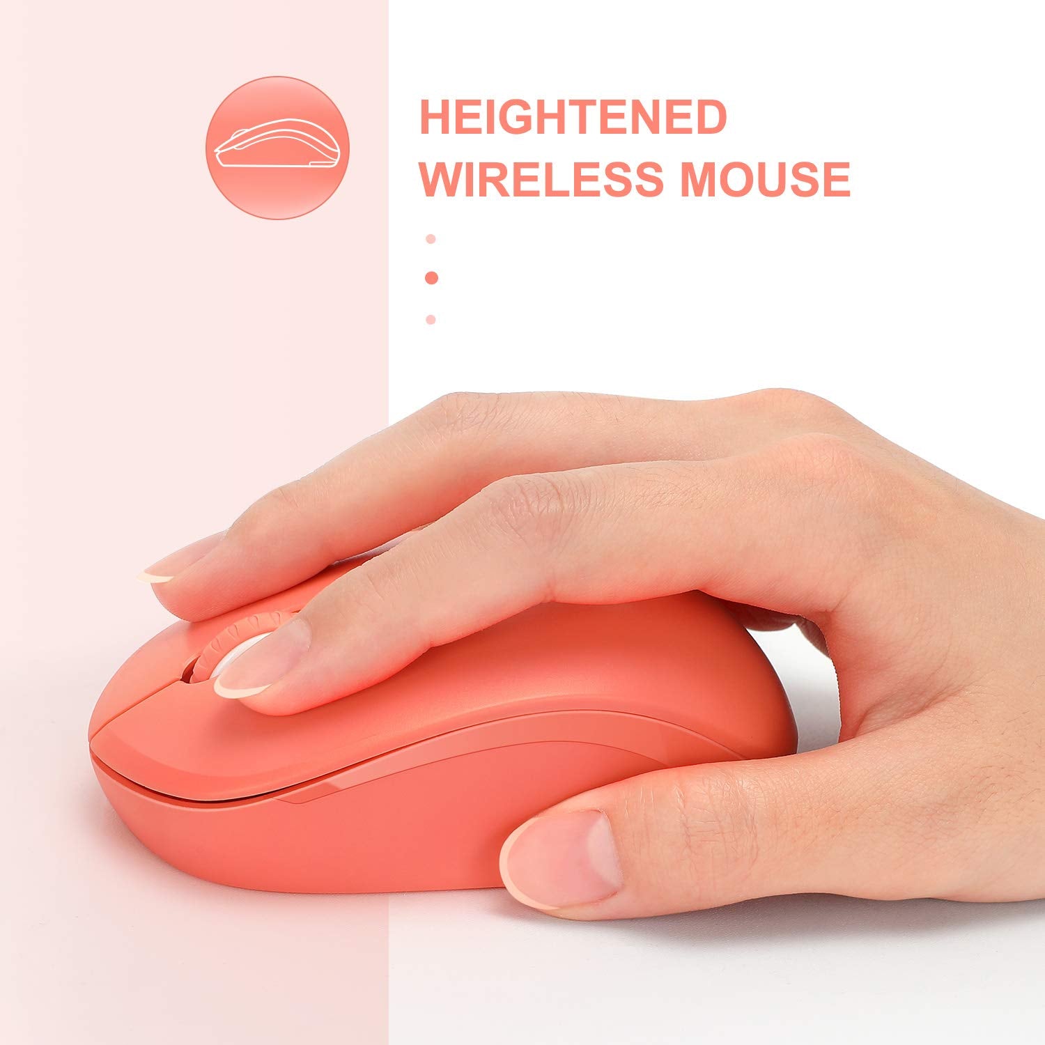 Seenda Wireless Mouse, 2.4G Noiseless Mouse With Usb Receiver Portable Computer Mice For Pc, Tablet, Laptop, Notebook   Living C
