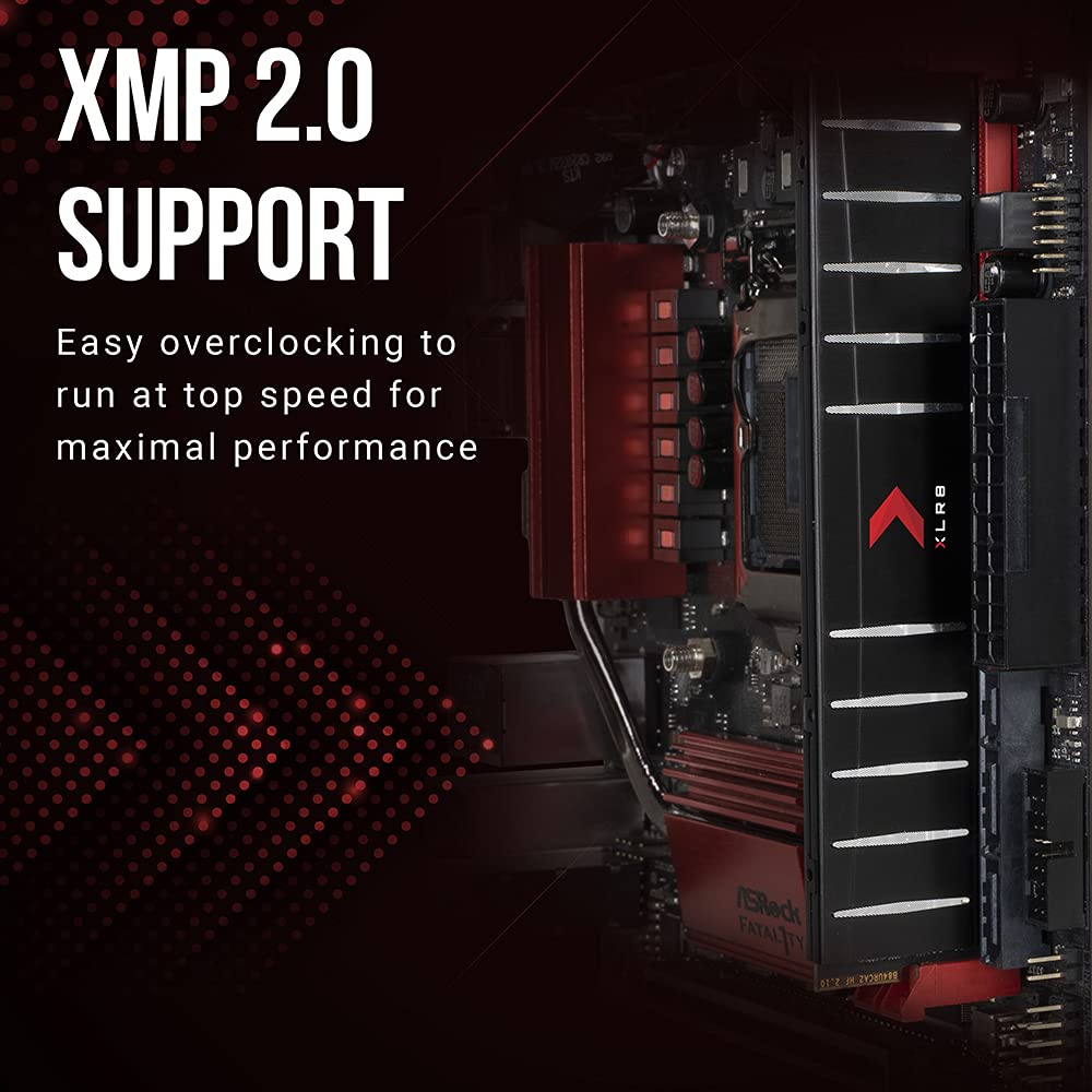 Pny Xlr8 Gaming 32Gb (2X16Gb) Ddr4 Dram 3600Mhz (Pc4 28800) Cl18 1.35V Low Profile Dual Channel Desktop (Dimm) Memory Kit   Md32