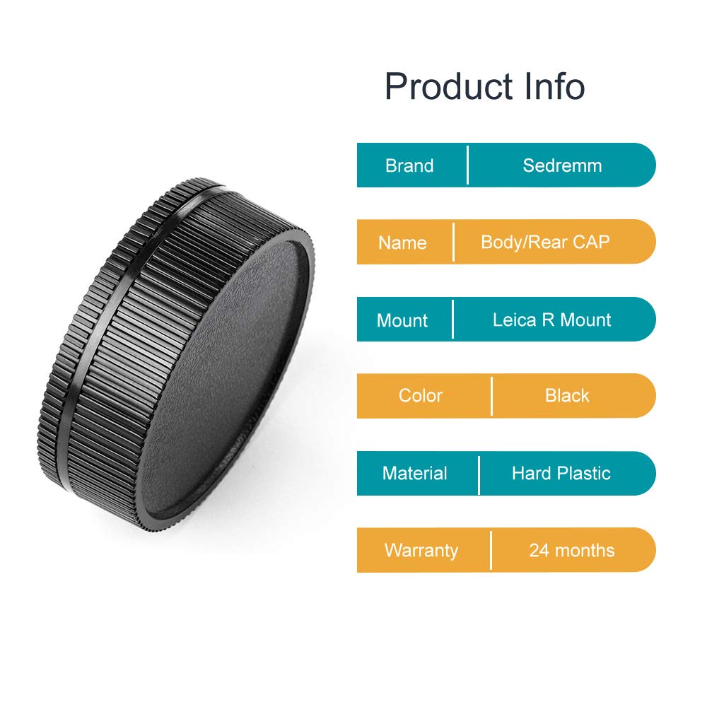 Body Cap And Lens Rear Cap Cover Replacement Set For Leica R Mount Lr Lens&Cameras,2 Sets