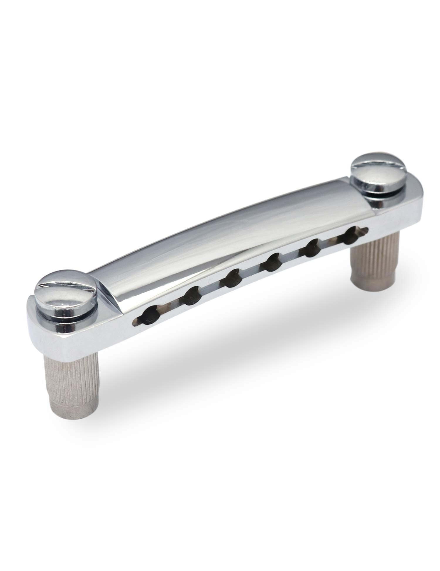 Metallor Tune-O-Matic Style Guitar Stop Bar Tailpiece For Lp Les Paul Sg Style Electric Guitar Parts Replacement Chrome.