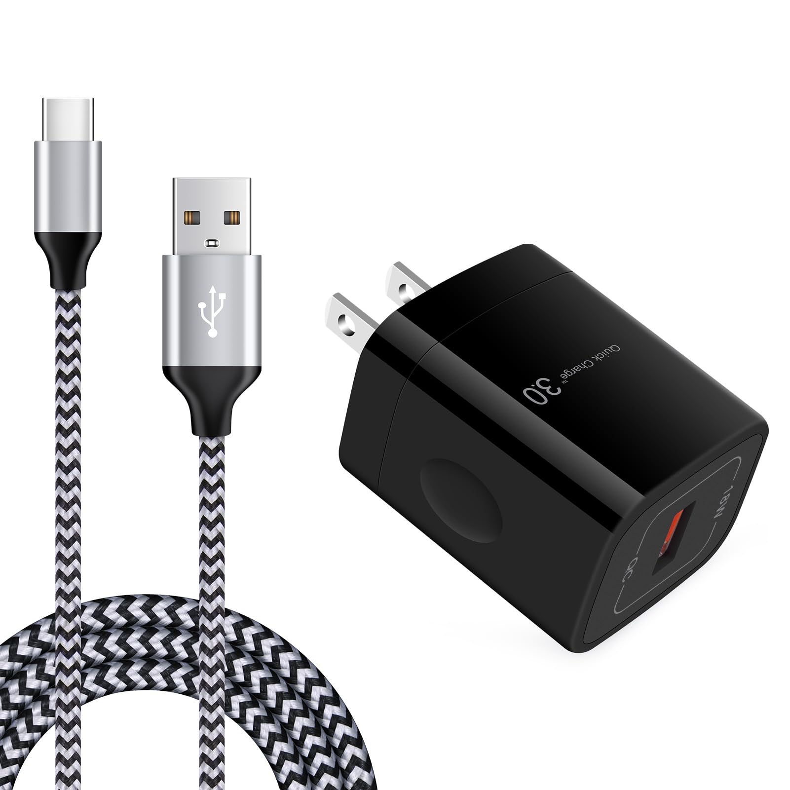 Orsunday Quick Charge 3.0 Fast Charger Compatible Motorola Moto G10 G9 G8 G7 Power Plus Play, Edge/G Power/Stylus/Razr/One 5G Ac