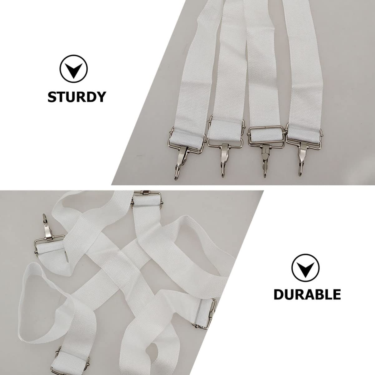 2Pcs Adjustable Nylon Bass Drum Shoulder Strap With Metal Clip Comfortable Double Shoulder Harness For Marching Percussion