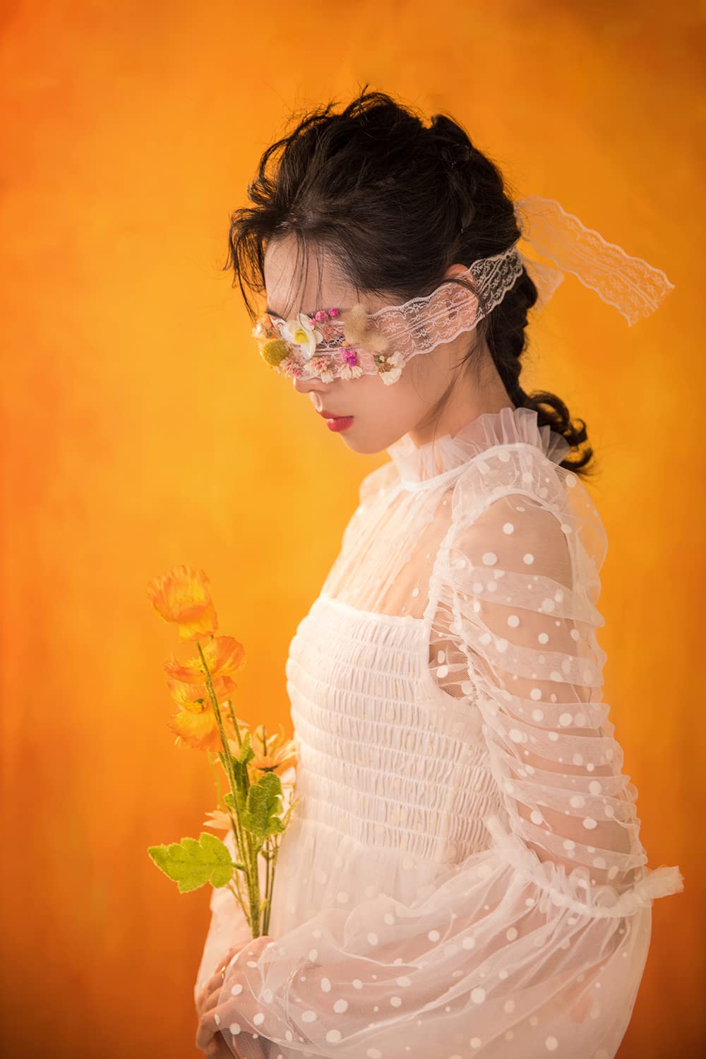 Kate Orange Photography Backdrops Abstract Photo Backdrop Poratrait Background For Photoshoot, 5X7Ft