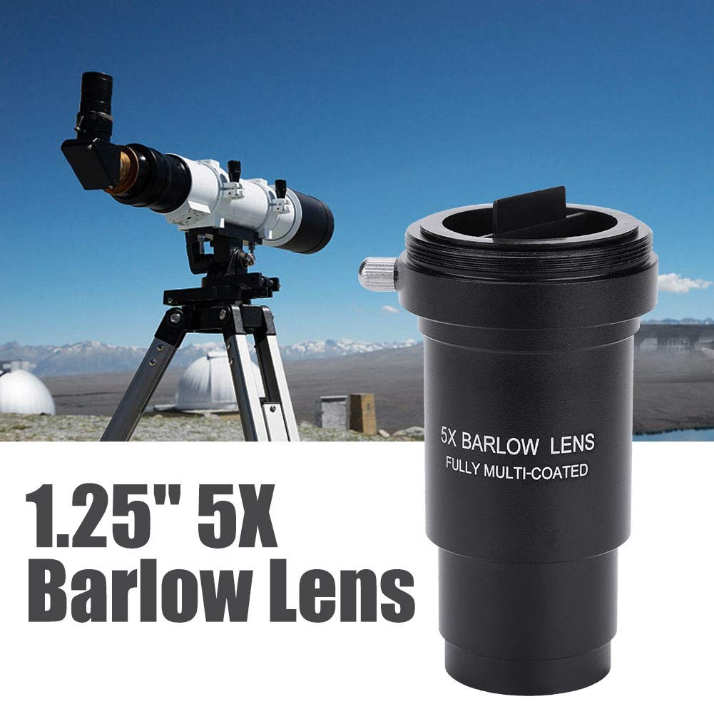 Barlow Lens,Multicoated 1.25'' 5X Barlow Lens M42 Thread For 31.7Mm Telescopes Eyepiece,No Chromatic Aberration