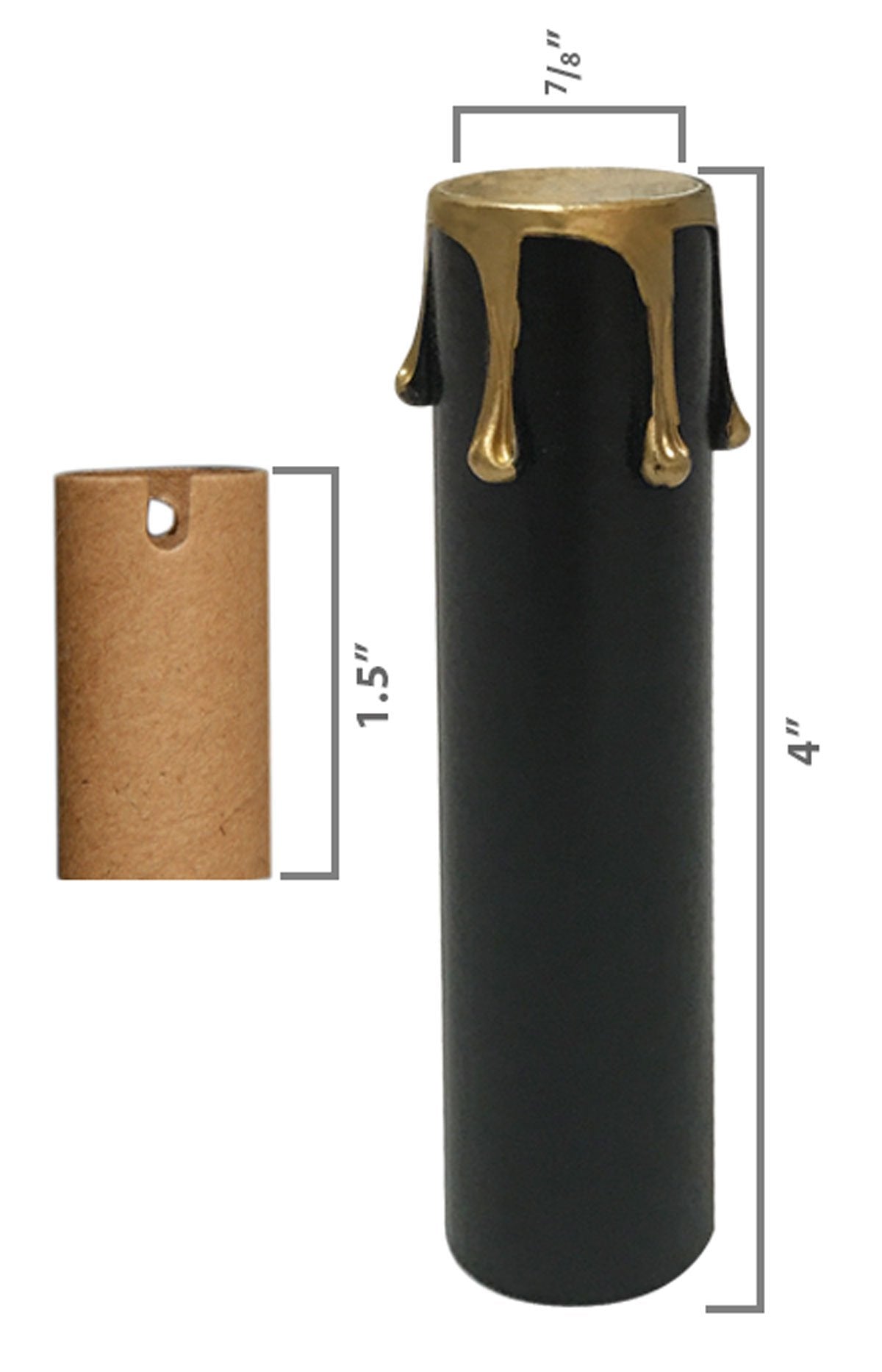 Royal Designs, Inc Scp 5005 4Bkgl 6 Royal Designs 4 Inch Candle Drip Sleeves Chandelier Socket Covers With Paper Insulation, Bla
