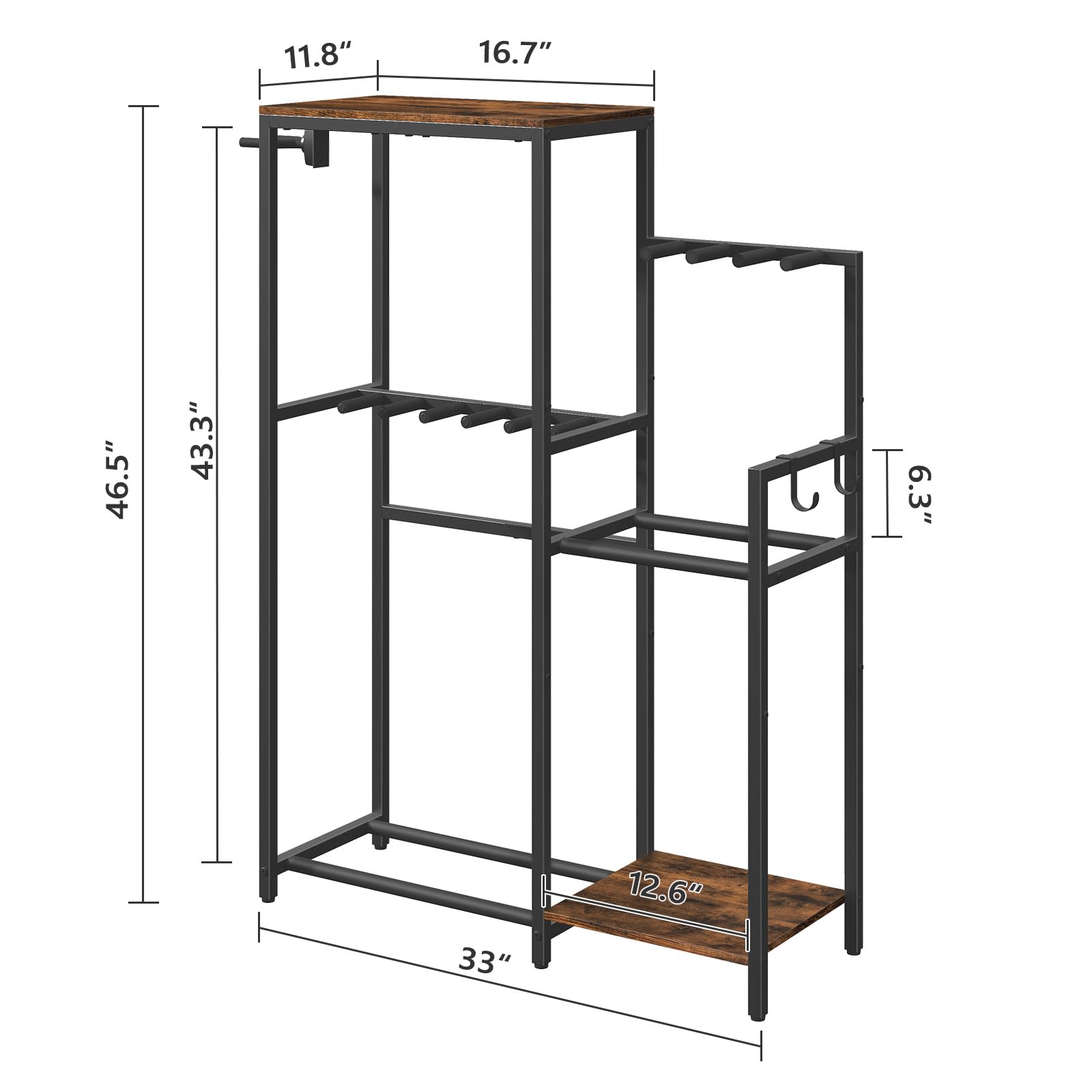 Mahancris Guitar Stand, Multi-Guitar Rack, For Acoustic, Electric Guitar, Bass, Ukulele, Banjo, For 5 Guitars, Guitar Amp Stand,