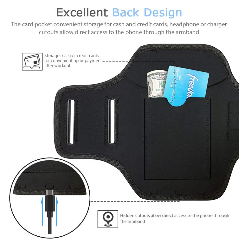 Galaxy S23 Ultra, S22 Ultra, S21 Ultra Armband, Jemache Gym Workouts Running Arm Band For Samsung Galaxy S20/S21/S22/S23 Ultra 5