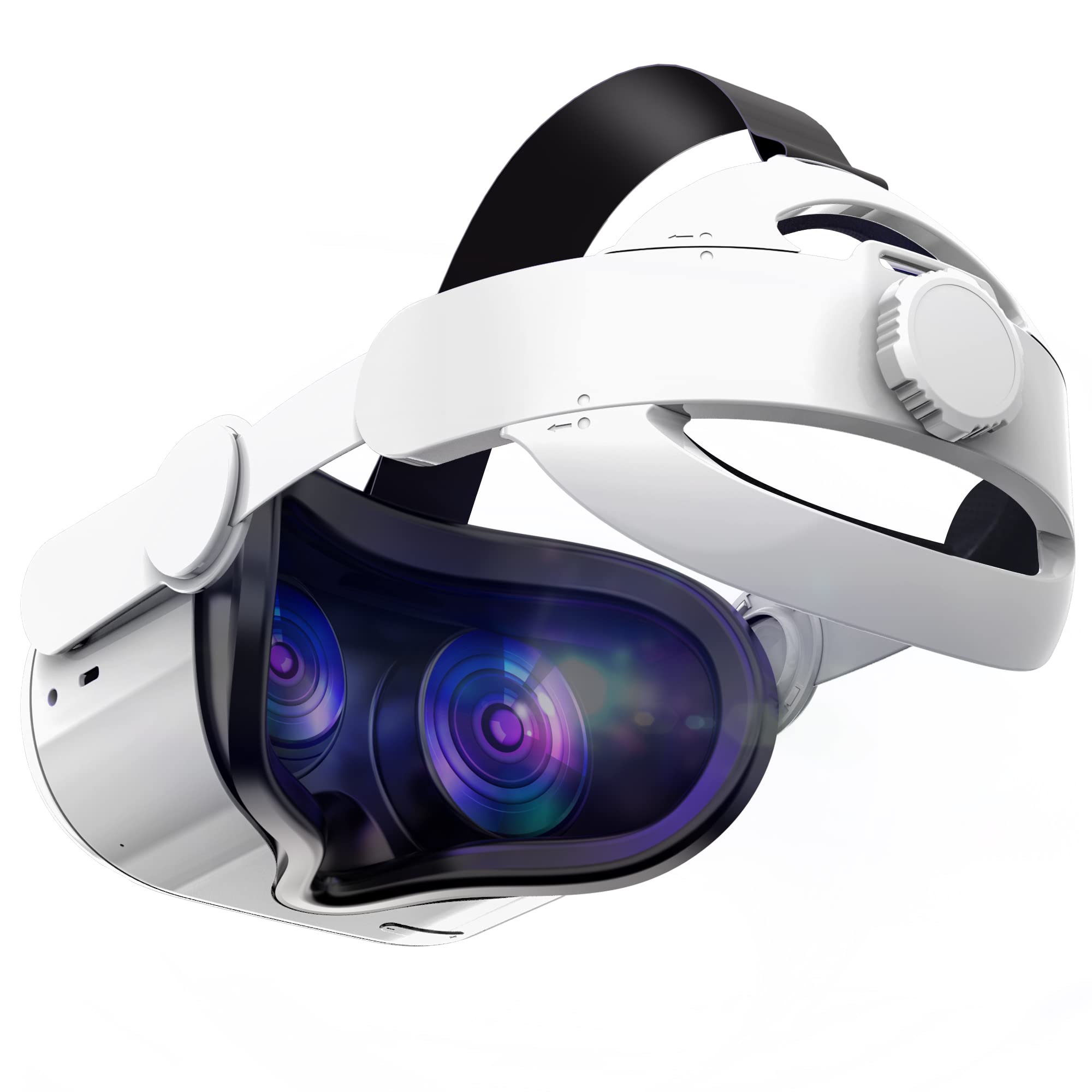 Kuject Design 3 In 1 Adjustable Head Strap For Quest 2, Replacement For Elite Strap, Enhanced Support In Vr, Detachable & Lightw