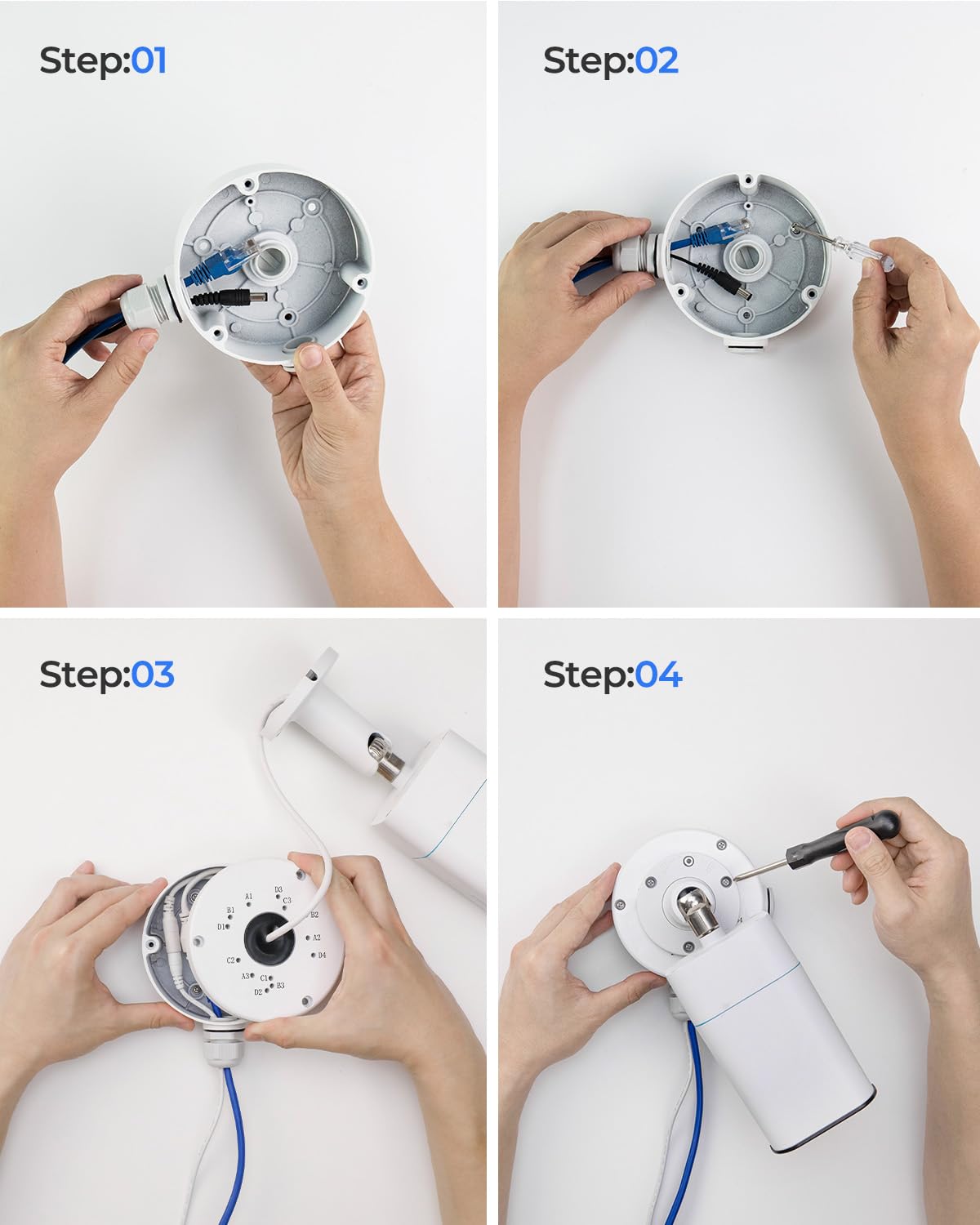 Reolink Junction Box B10 Designed Camera B400, Rlc 510A, Rlc 510Wa, Rlc 810A, Rlc 811Wa, Rlc 81Ma, Rlc 81Pa, Rlc 1210A, Duo 2 Po