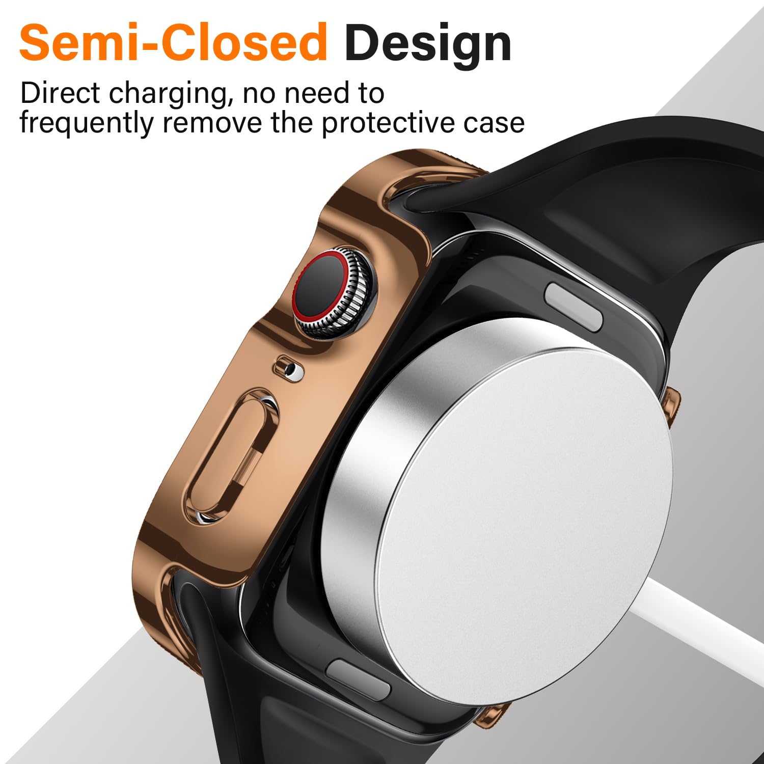 Amizee 2 Pack Compatible With Apple Watch Case 44Mm Series 6/5/4/Se With Built In Screen Protector, Hard Pc Straight Edge Ultra