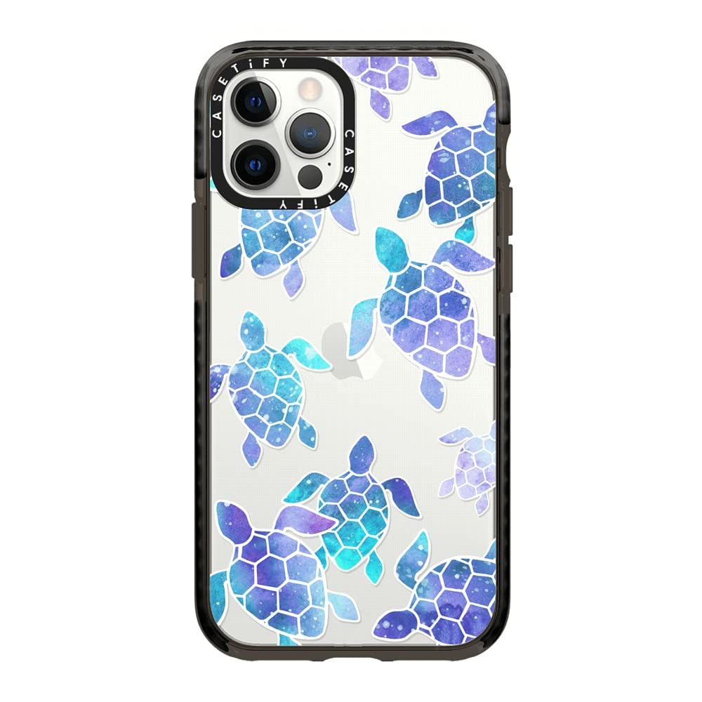 Casetify Impact Case For Iphone 12 Iphone 12 Pro   Turtle Bay   Clear Black