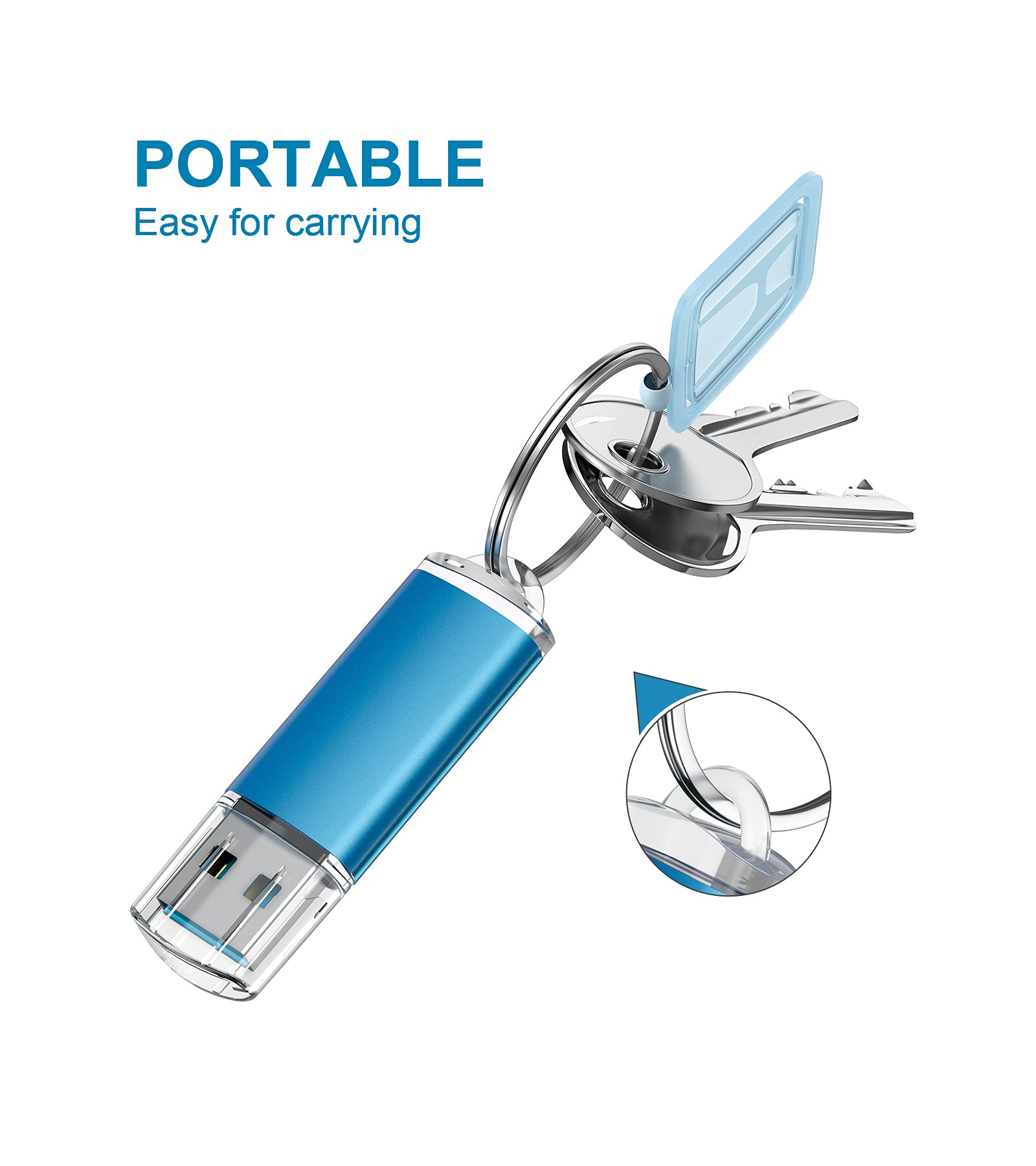 Topesel Usb Flash Drives 128Gb Usb 3.0 Flash Flash Drive, Thumb Drive Usb Drive Memory Stick Usb Thumb Drive Usb Memory Stick Usb Flash Drive Usb Stick Memory Stick Usb Memory Stick(Blue)