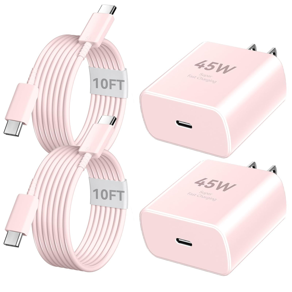 Phone 16 Pro Max Charger Fast Charging, 45W Super Fast Usb C Charger Block With 10Ft Long Charging Cord Cable For Phone 16 Pro M
