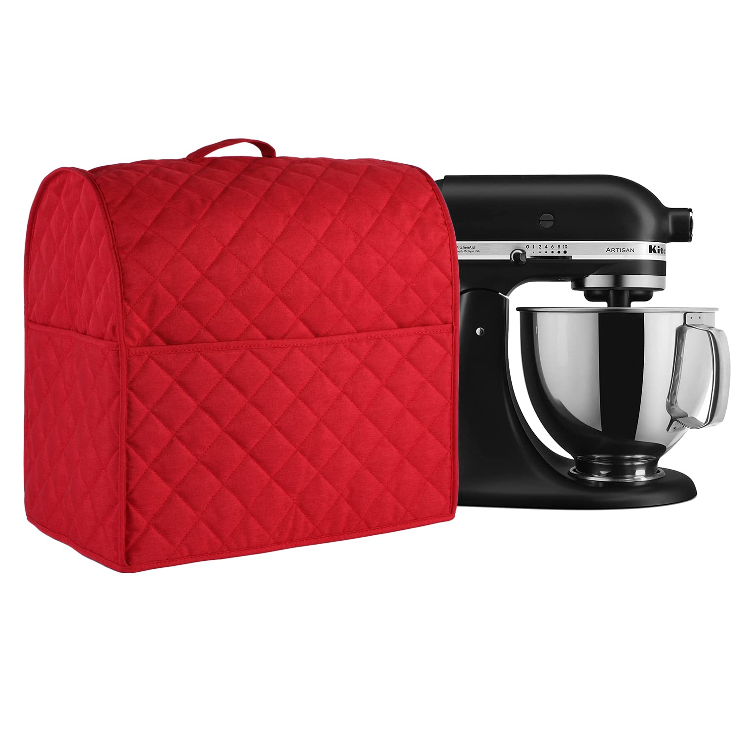 Stand Mixer Cover Compatible With Kitchenaid Mixer, Fits All Tilt Head & Bowl Lift Models With 3 Organizer Bag For Accessories.