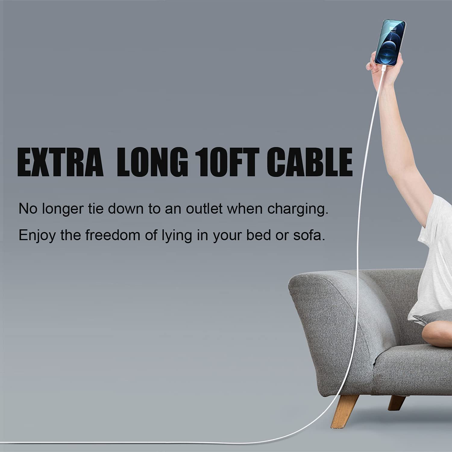 Iphone Fast Charger,Fast Charger Iphone 2Pack Dual Port Usb Wall Charger Apple Fast Charging 10Ft Long Lightning Cable Cord Doub