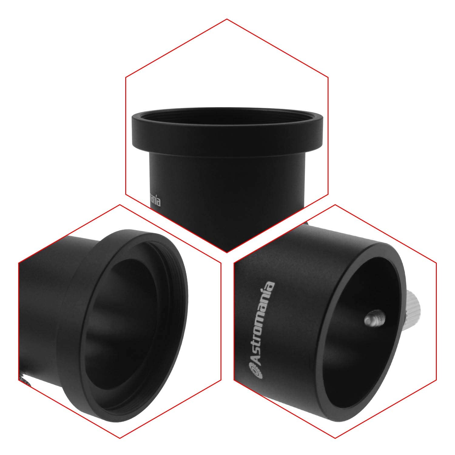 Astromania M42X0.75 Female Thread To 1.25'' Adapter   Connecting To A Filter Wheel, To Another Adapter With T 2 Thread, With An