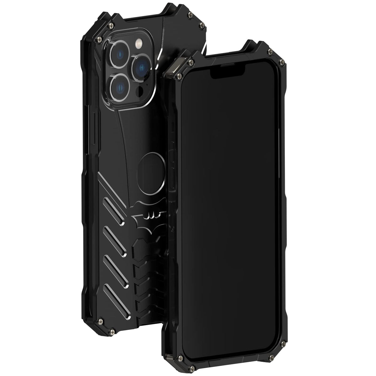 Gooodidear Batman Design Metal Case For Iphone 14 Pro, Heavy Duty Protection, Bat Kickstand, Heat Dissipation, 6.06In, Black