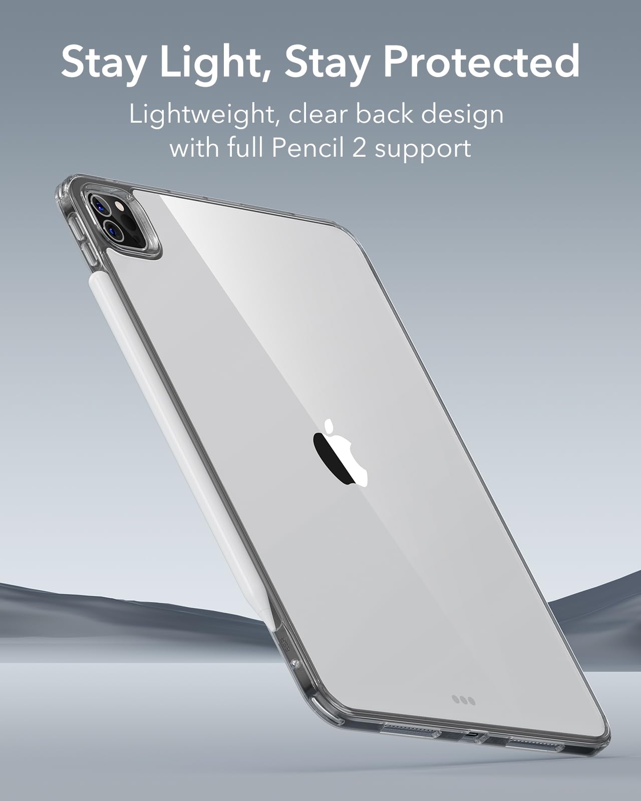 Esr For Ipad Pro 11 Inch Case M4(2024, 5Th Gen), Thin And Lightweight, Shock And Drop Protection, Yellowing Resistant, Hard Back, Supports Pencil Pro And Pencil(Usb C), Classic Series, Black Clear