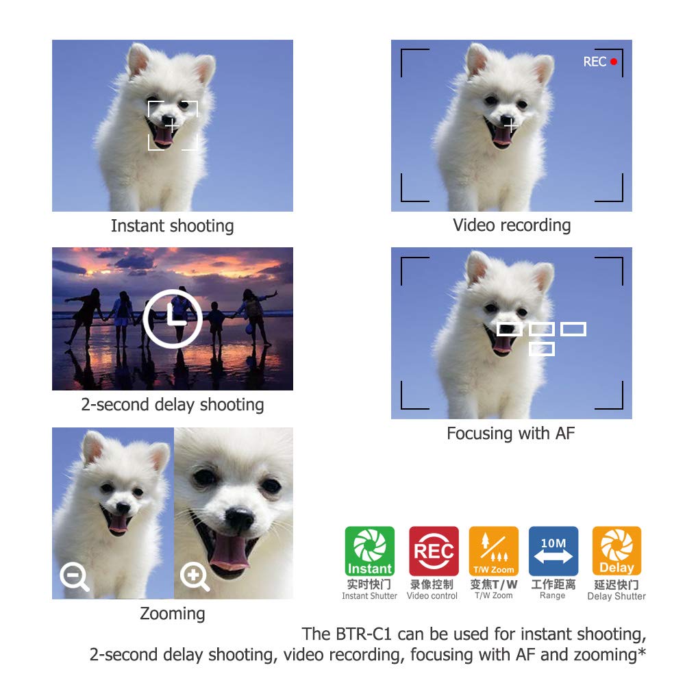 Jjc Wireless Bluetooth Remote Control Replace Canon Br-E1 For Canon Eos R100 R50 R10 R8 R7 R6 Mark Ii R6 R5 M50 M6 Mark Ii M200