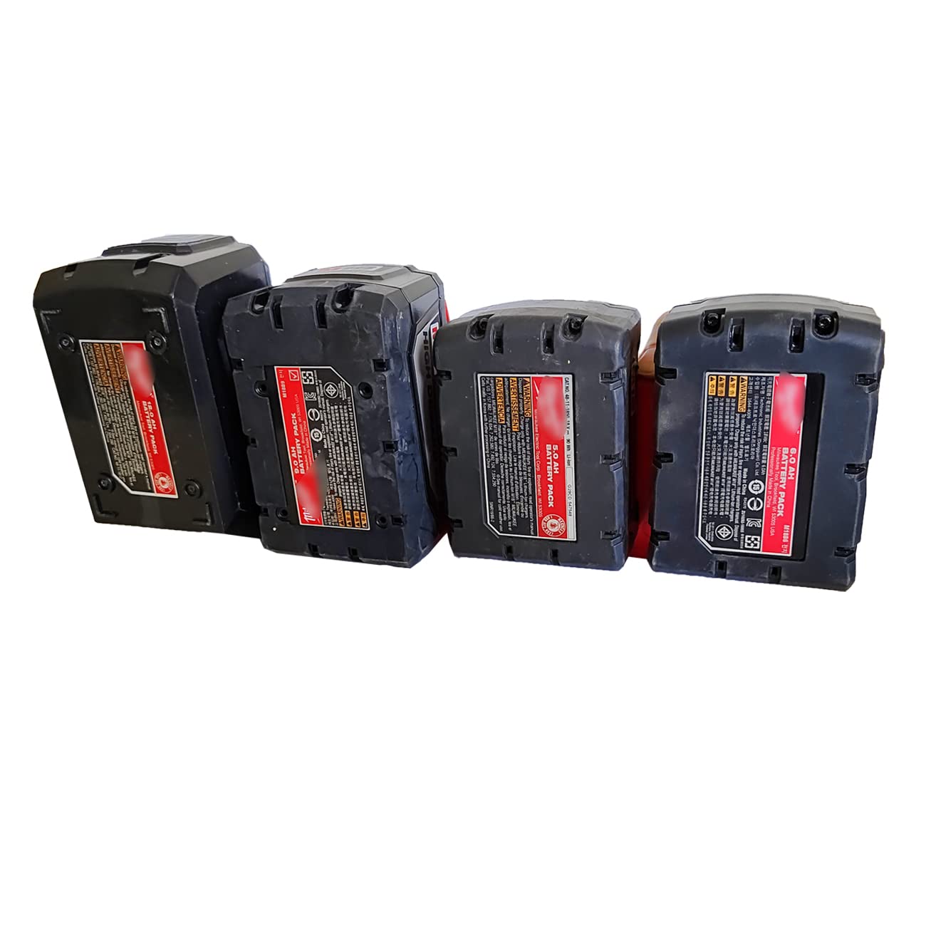 Wolgnki 2Pcs Battery Holder 4 Slot Bulk Battery Garage Organizer Mount Fit For Milwaukee M18 Battery