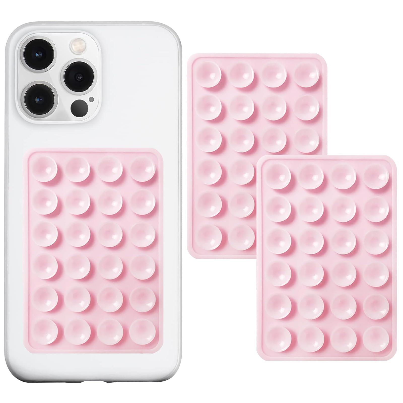 Azxyi 2 Pack Silicone Suction Phone Case Mount, Non Slip Sticky Phone Grip For Cellphones, Strong Grip Holder For Selfies And Vi