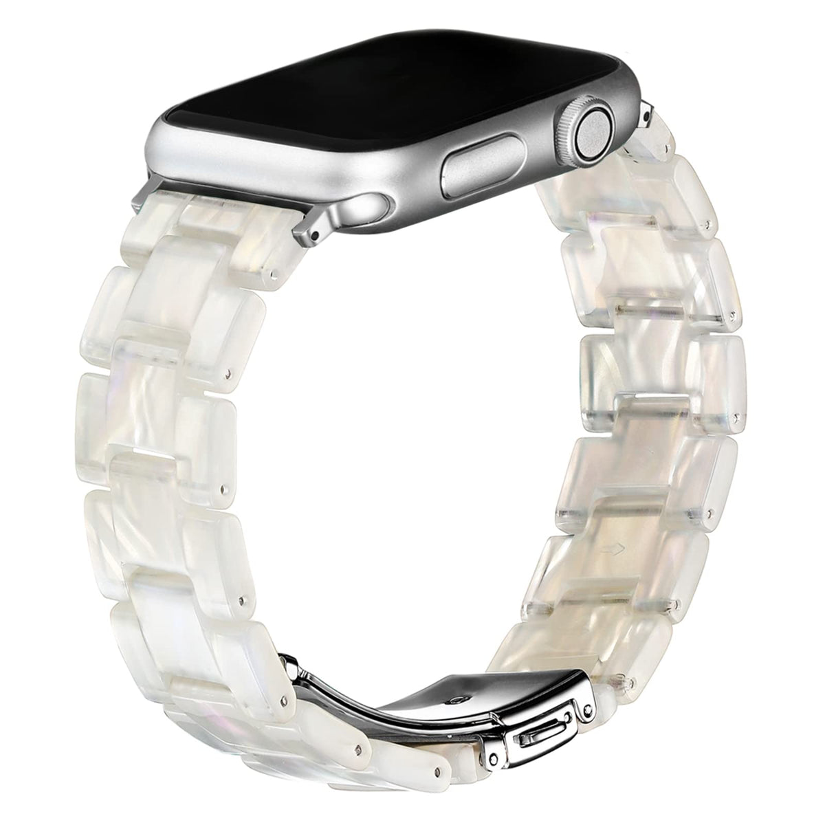 Wongeto Compatible With Apple Watch Band 38Mm 40Mm 41Mm Series Se/7/6/5/4/3/2/1 Women Men Iwatch Replacement Strap Resin Wristba