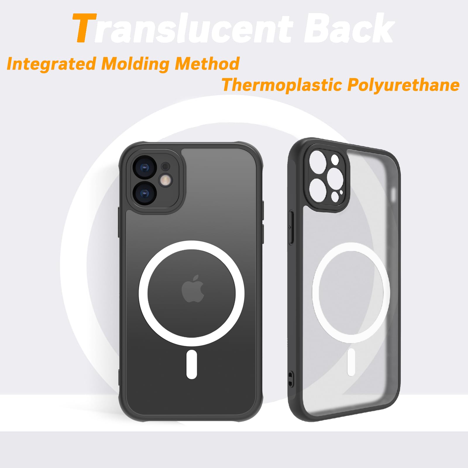 Pinlisheng Magnetic For Iphone 11 Case,Compatible With Magsafe,Military Grade Drop Tested, Shockproof Matte Finish Translucent H
